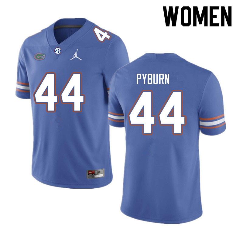 Women #44 Jack Pyburn Florida Gators College Football Jerseys Sale-Royal - Click Image to Close
